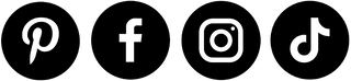 Pinterest, Facebook, Instagram, and Tiktok icons