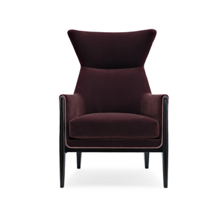 a beautiful silo image of a deep purple chair.