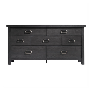 Dark wood dresser.