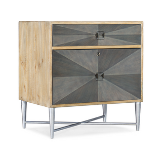 A picture of a mixed wood office file holder.