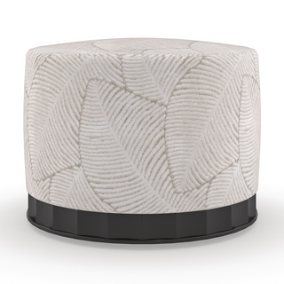 Image of a floral ottoman