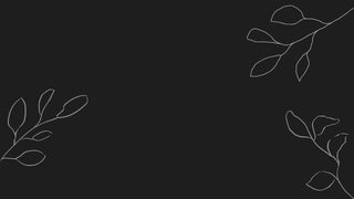 Black background with floral illustrations