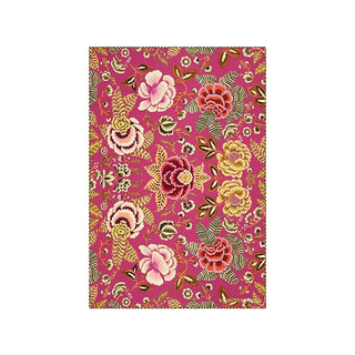 Cerise Floral Throw