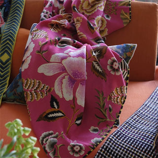 Cerise Floral Throw