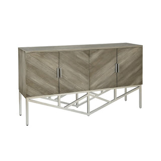 Chevron Grey Sideboard