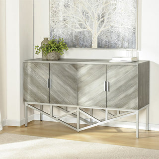Chevron Grey Sideboard