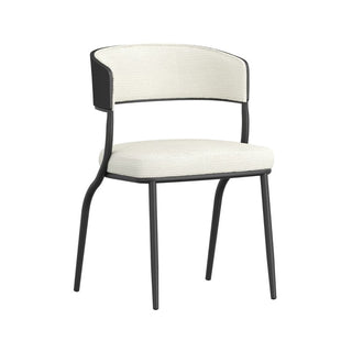 Ivory & Metal Dining Chair