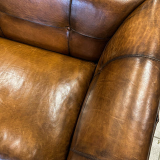 Leather Saddle Sofa