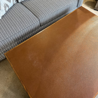 Leather-Top Cocktail Table