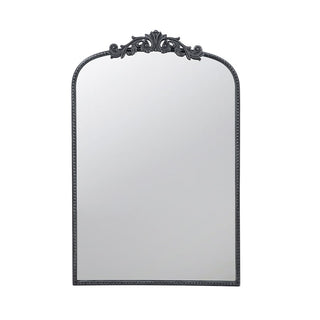 Small Arched Vertical Mirror Black
