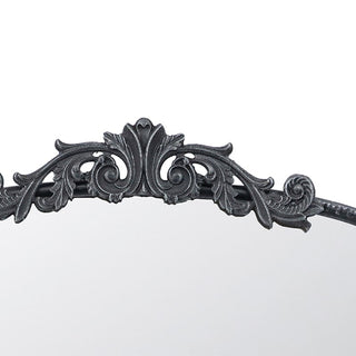 Small Arched Vertical Mirror Black